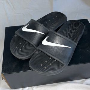 Nike Slides, Black, worn once, Size 10M